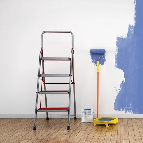 White wall being painted blue - Paint products from 180 Degree Floors in the Nashville, TN area