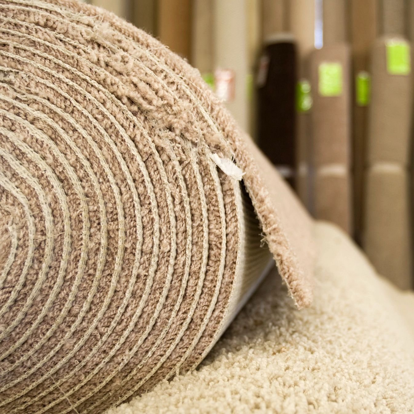 Carpet rolls in warehouse from 180 Degree Floors in the Nashville, TN area